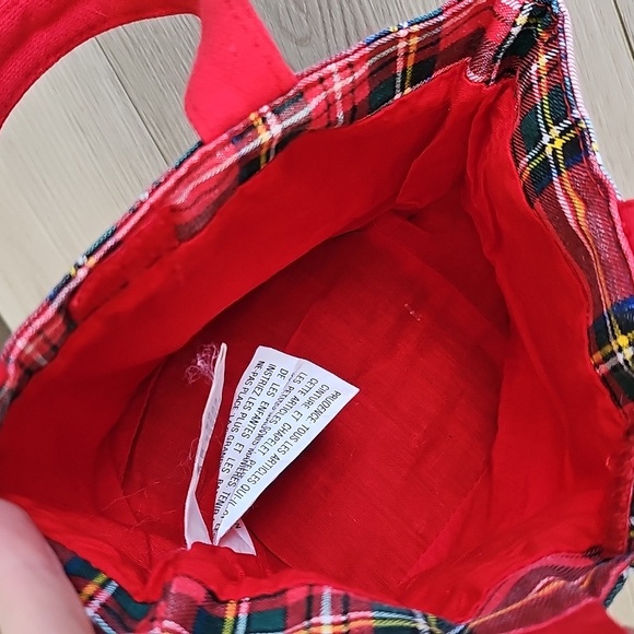 Vintage Disney Store Plaid Mickey & Minnie Mouse Hoola Hoop Small Handbag - Picture 14 of 17